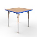 ECR4Kids T-Mold Adjustable Ball 30 Square Laminate Activity Table Maple/Blue/Sand (ELR-14116-MBLSD-SB)