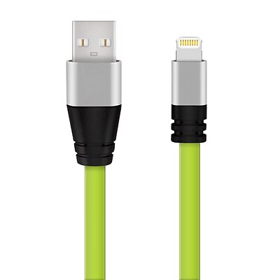 Lightning to USB Cable - 6 ft (1.82 M) Flexible MFI Certified Data Sync/ Charge Cord for iPad mini, iPhone 7/8/X, Green