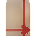 Gift Print Flat Mailers, 9 3/4 x 12 1/4, Kraft Red, 25/Case (RM5GIFT)