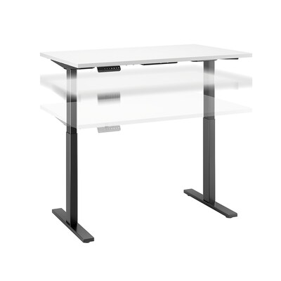 Bush Business Furniture Move 60 Series 48W Electric Height Adjustable Standing Desk, White (M6S4830WHBK)