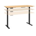 Bush Business Furniture Move 60 Series 72W Height Adjustable Standing Desk, Natural Maple (M6S7224ACBK)