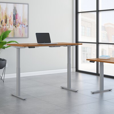 Bush Business Furniture Move 60 Series 60"W Height Adjustable Standing Desk, Natural Cherry (M6S6024NCSK)