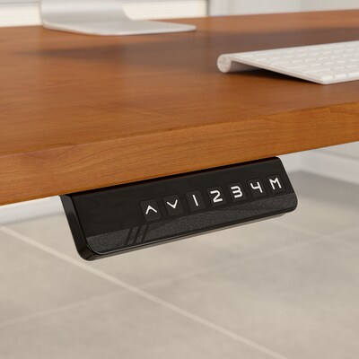 Bush Business Furniture Move 60 Series 60"W Height Adjustable Standing Desk, Natural Cherry (M6S6024NCBK)