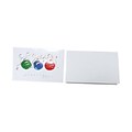 JAM Paper® Christmas Cards Set, Modern Three Ornaments, 10/Pack (8156226)