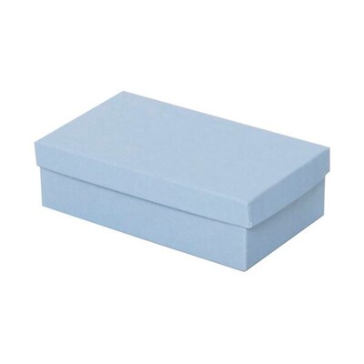 JAM PAPER Two Piece Jewelry Box Gift Set, 3 1/2 x 6 x 1 3/4, Baby Blue, Bulk 100/Pack