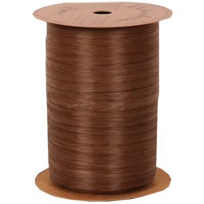 JAM Paper Raffia Ribbon, Matte Chocolate Brown (1086111)