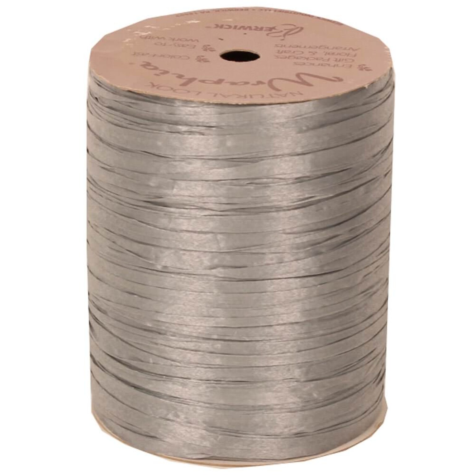 JAM Paper Raffia Ribbon, Silver (1082789)