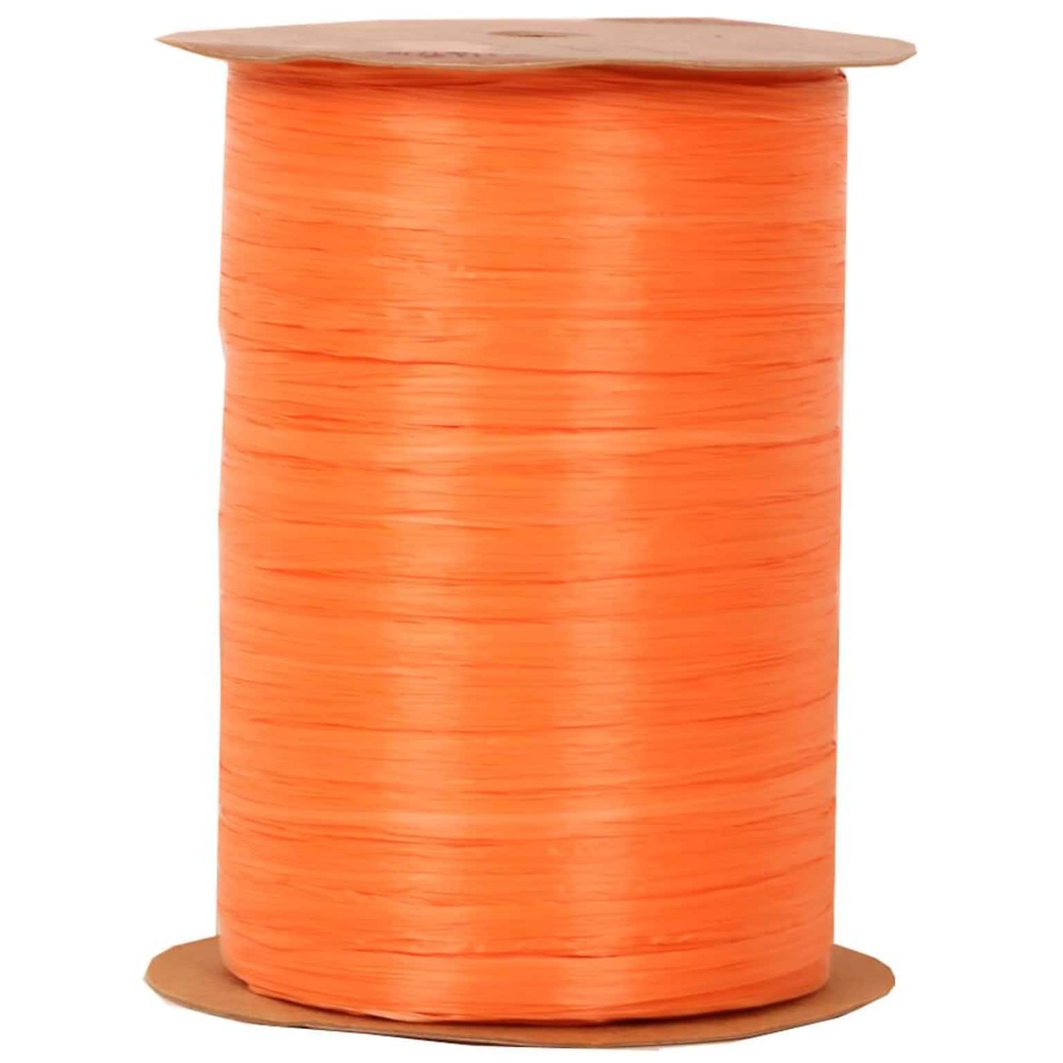 JAM Paper® Raffia Ribbon, Orange, 100 Yards, Sold Individually (1082786)
