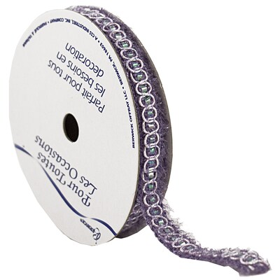 JAM Paper Nylon Knit Decorative Ribbon, Lavender Purple Metallic (E797308)