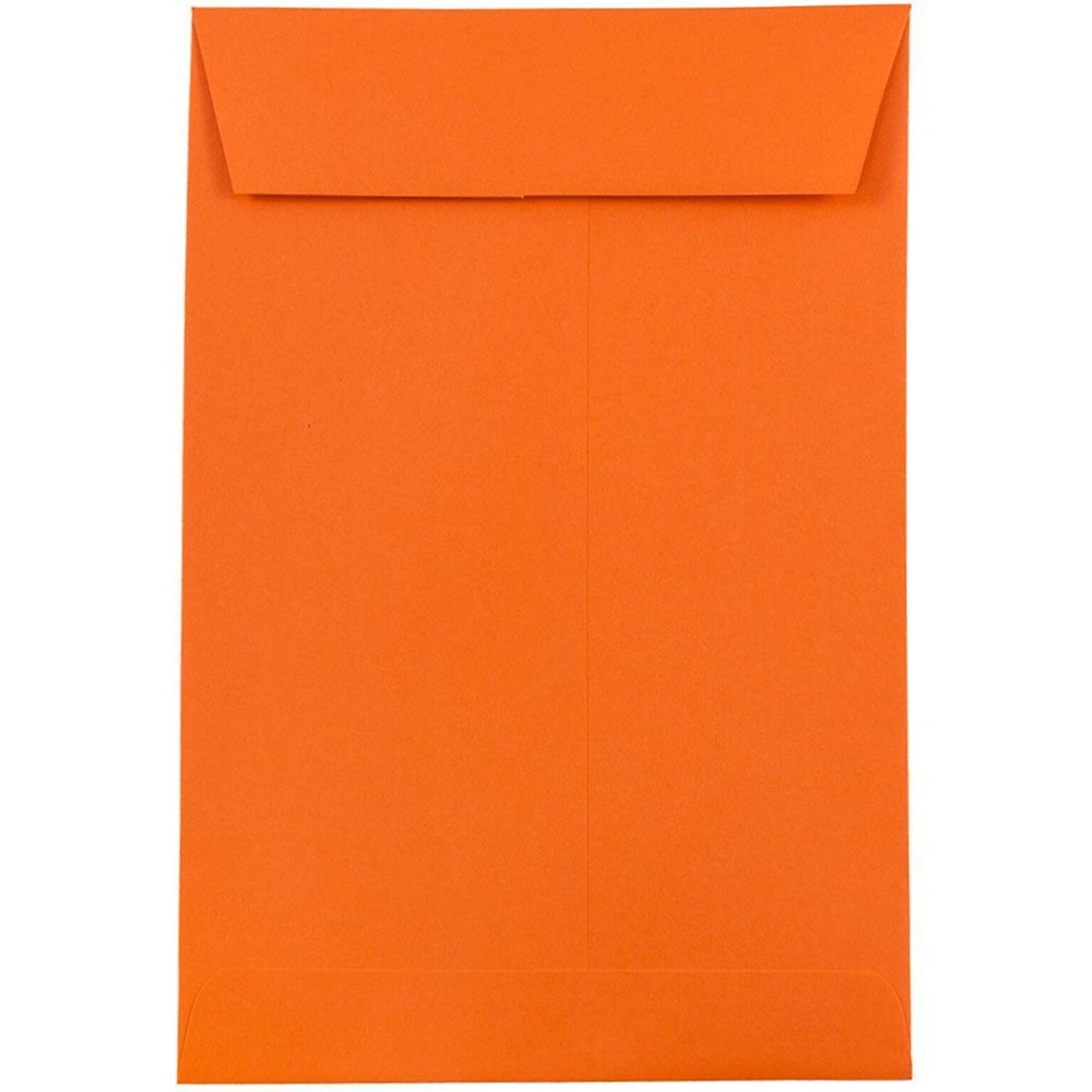 JAM Paper 6 x 9 Open End Catalog Colored Envelopes, Orange Recycled, 25/Pack (88129a)