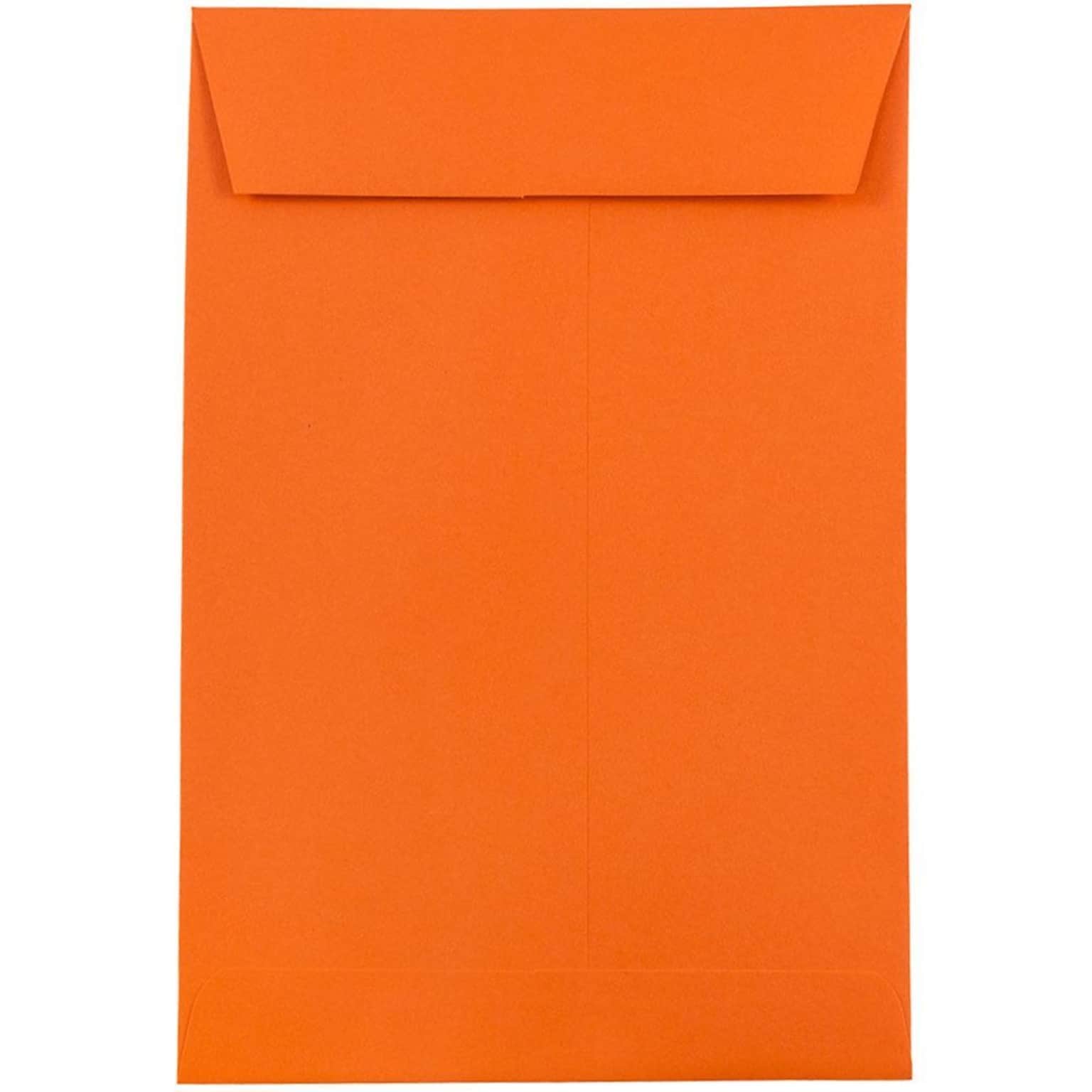 JAM Paper® 6 x 9 Open End Catalog Colored Envelopes, Orange Recycled, 50/Pack (88129i)