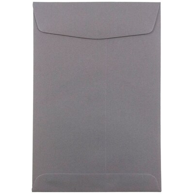 JAM Paper 6 x 9 Open End Catalog Envelopes, Dark Grey, 25/Pack (51285796a)