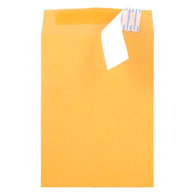 JAM Paper Peel & Seal Kraft Open End  Catalog Envelope, 6 1/2 x 9 1/2, Brown, 500/Pack (13034229C)