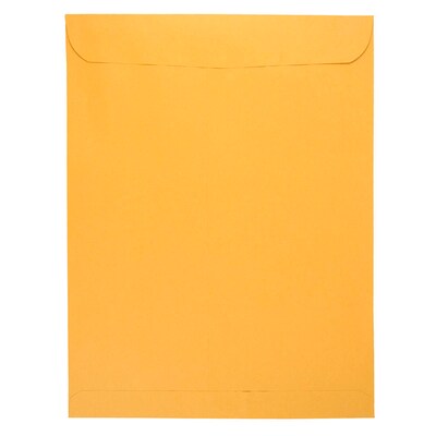 JAM Paper 11.5 x 14.5 Kraft Open End Catalog Envelopes with Peel and Seal Closure, Brown Kraft Manila, Bulk 500/Box (13034235c)