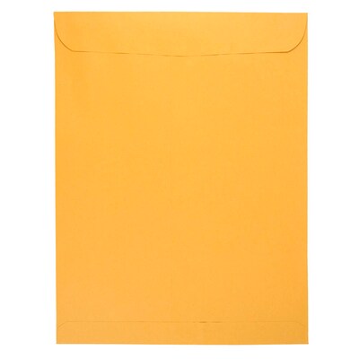 JAM Paper 11.5 x 14.5 Open End Catalog Envelopes with Peel and Seal Closure, Brown Kraft Manila, Bulk 500/Box (13034235c)