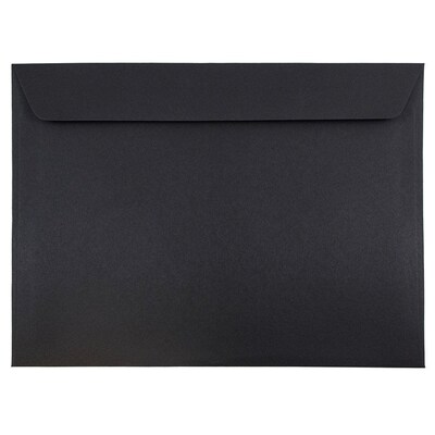 JAM Paper 9.5 x 12.625 Booklet Envelopes, Black, 100/Pack (900934622d)