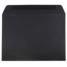 JAM Paper 9.5 x 12.625 Booklet Envelopes, Black, 100/Pack (900934622d)