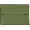 JAM Paper 4Bar A1 Invitation Envelopes, 3.625 x 5.125, Olive Green, 25/Pack (5157438)