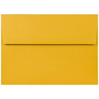 JAM Paper® A7 Invitation Envelopes, 5.25 x 7.25, Sunflower Yellow, Bulk 250/Box (294323570)