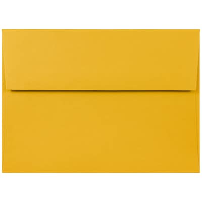 JAM Paper® A7 Invitation Envelopes, 5.25 x 7.25, Sunflower Yellow, Bulk 250/Box (294323570)