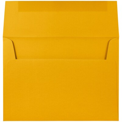 JAM Paper® A7 Invitation Envelopes, 5.25 x 7.25, Sunflower Yellow, Bulk 250/Box (294323570)