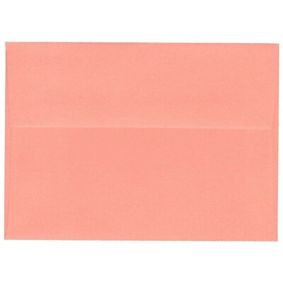 JAM Paper® A6 Invitation Envelopes, 4.75 x 6.5, Salmon Pink, Bulk 250/Box (298224035)