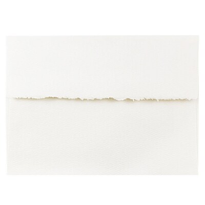 JAM Paper® A6 Invitation Envelopes, 4.75 x 6.5, White Tiara Deckle Edge, Bulk 1000/Carton (23331982)