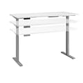 Bush Business Furniture Move 60 Series 72W x 24D Height Adjustable Standing Desk, White (M6S7224WHSK)