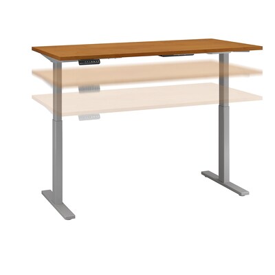 Bush Business Furniture Move 60 Series 72W x 30D Height Adjustable Standing Desk, Natural Cherry, Installed (M6S7230NCSKFA)