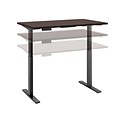 Bush Business Furniture Move 60 Series 48W x 30D Height Adjustable Standing Desk, Mocha Cherry, Installed (M6S4830MRBKFA)