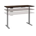 Bush Business Furniture Move 60 Series 72W x 24D Height Adjustable Standing Desk, Mocha Cherry, Installed (M6S7224MRSKFA)