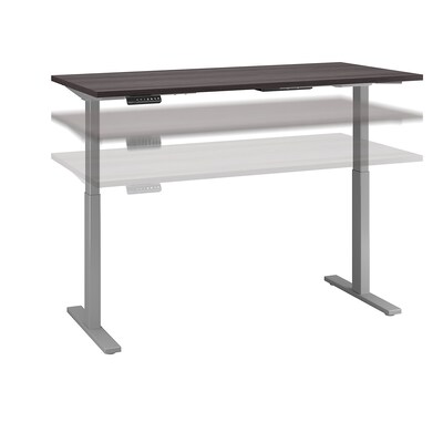 Bush Business Furniture Move 60 Series 72W x 30D Height Adjustable Standing Desk, Storm Gray, Installed (M6S7230SGSKFA)