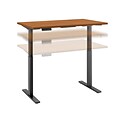 Bush Business Furniture Move 60 Series 48W x 30D Height Adjustable Standing Desk, Natural Cherry, Installed (M6S4830NCBKFA)