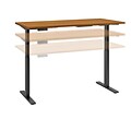 Bush Business Furniture Move 60 Series 60W x 30D Height Adjustable Standing Desk, Natural Cherry, Installed (M6S6030NCBKFA)