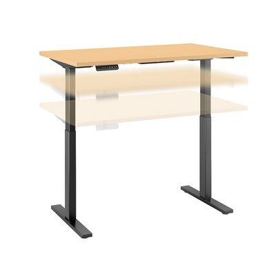Bush Business Furniture Move 60 Series 48W x 24D Height Adjustable Standing Desk, Natural Maple, Installed (M6S4824ACBKFA)