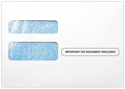 LUX W-2 / 1099 Envelopes, 5-3/4 x 8, - Important Tax Document Enclosed 50/Pack, 24 lb. White (7489-W2-TAX-50)