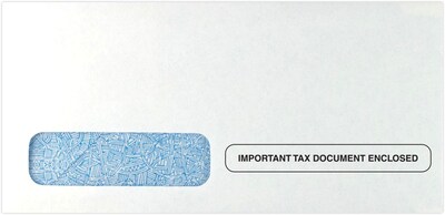 LUX W-2 / 1099 Form Envelopes #3, 3-15/16 x 8-1/4, 250/Pack, 24 lb. White (WS-7484-TAX-250)