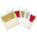 LUX A7 Foil Lined Invitation Envelopes, 5-1/4 x 7-1/4, Holiday Assorted 500 Pack (FOILLINEDPACK10)
