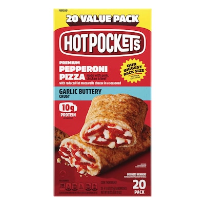 Hot Pockets Pepperoni Pizza Sandwiches, Frozen, 20/Box (325-00011)