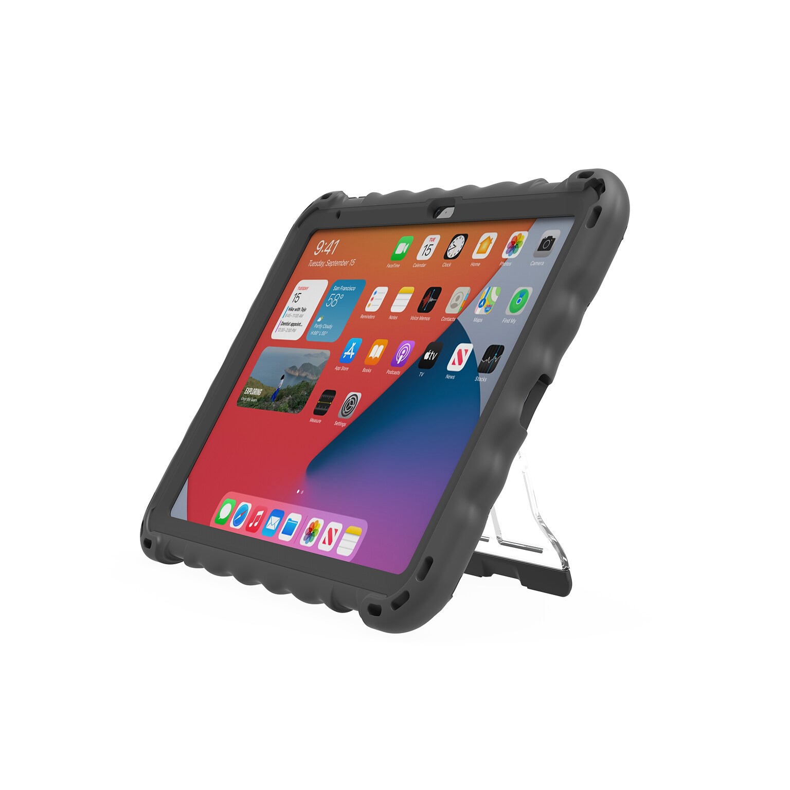 Techprotectus 10.9 Protective Rugged Case for 2022,2025 iPad 10th/11th Generation, Black (TP-BK-IP10.9A)