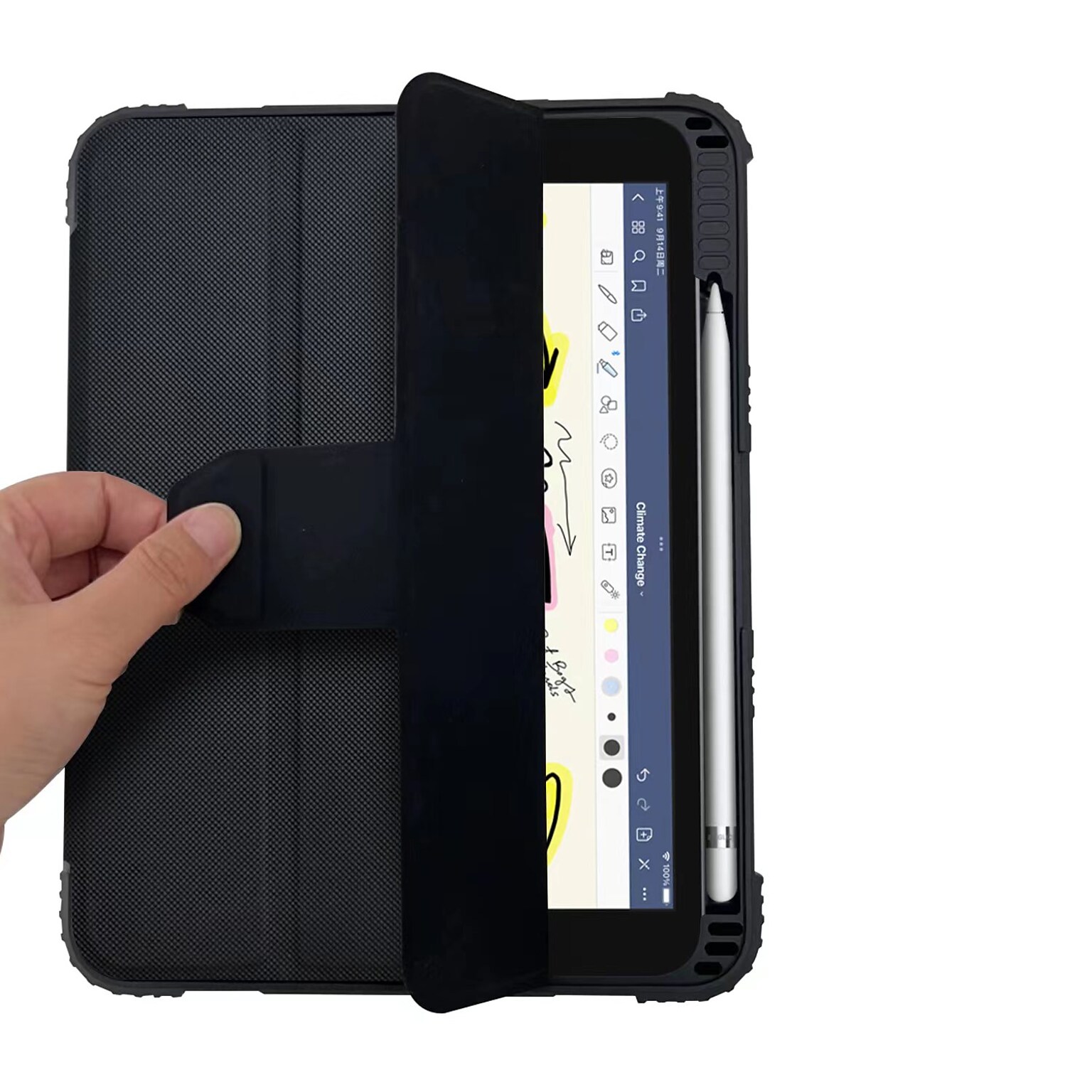 Techprotectus 10.9 Protective Case for 2022/2025 iPad 10th/11th Generation, Black (TP-BK-IP10.9E)