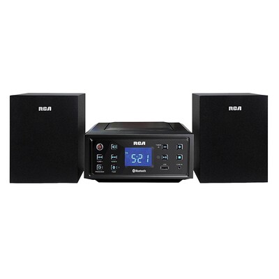RCA RS2929B-RB Refurbished CD Mini Shelf Bluetooth System, Black