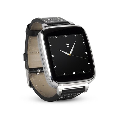 Bit Refurbished Smart Watch with Black Calfskin Leather Strap (S1CS-RB)