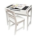 Lipper International® 654WH 24 3/4W x 18D Childs Desk and Chair Set with Chalkboard Top, White