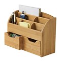 Lipper International® Bamboo Space-Saving Desk Organizer, Brown, 5 3/8 x 13 x 10 (809L)