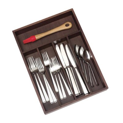 Lipper International® Acacia Flatware Organizer, Walnut (1076WN)