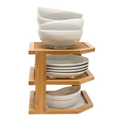 Lipper International® 3-Tier 10 Corner Shelf, Natural (8883)