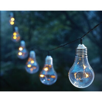 Moonrays® Plug-In Vintage Bulb String Lights, White (91107)