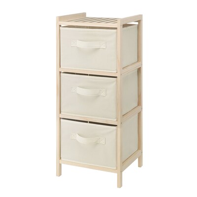 Whitmor 29.5 3-Drawer Storage Cabinet, Cream (60267228)