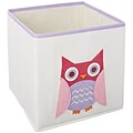 Whitmor Kids Canvas Collapsible Cube Bin, Pink Owl (62414762PNKOWL)